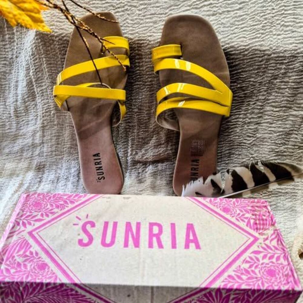 SUNRIA Yellow Strappy Sandals